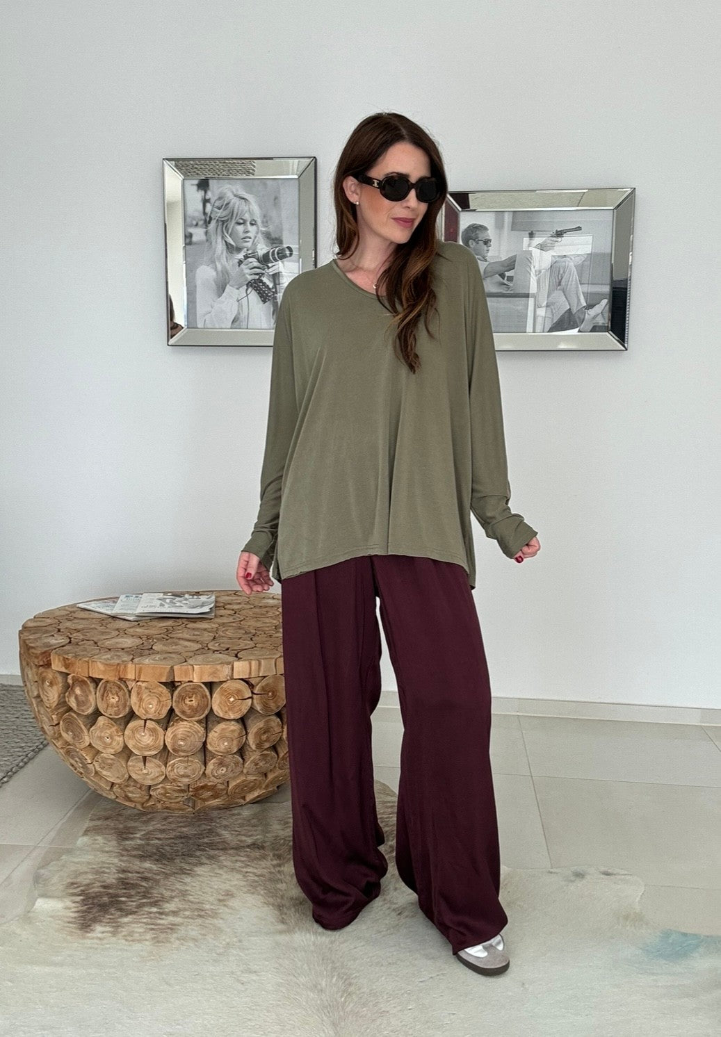 Shirt langarm - Khaki