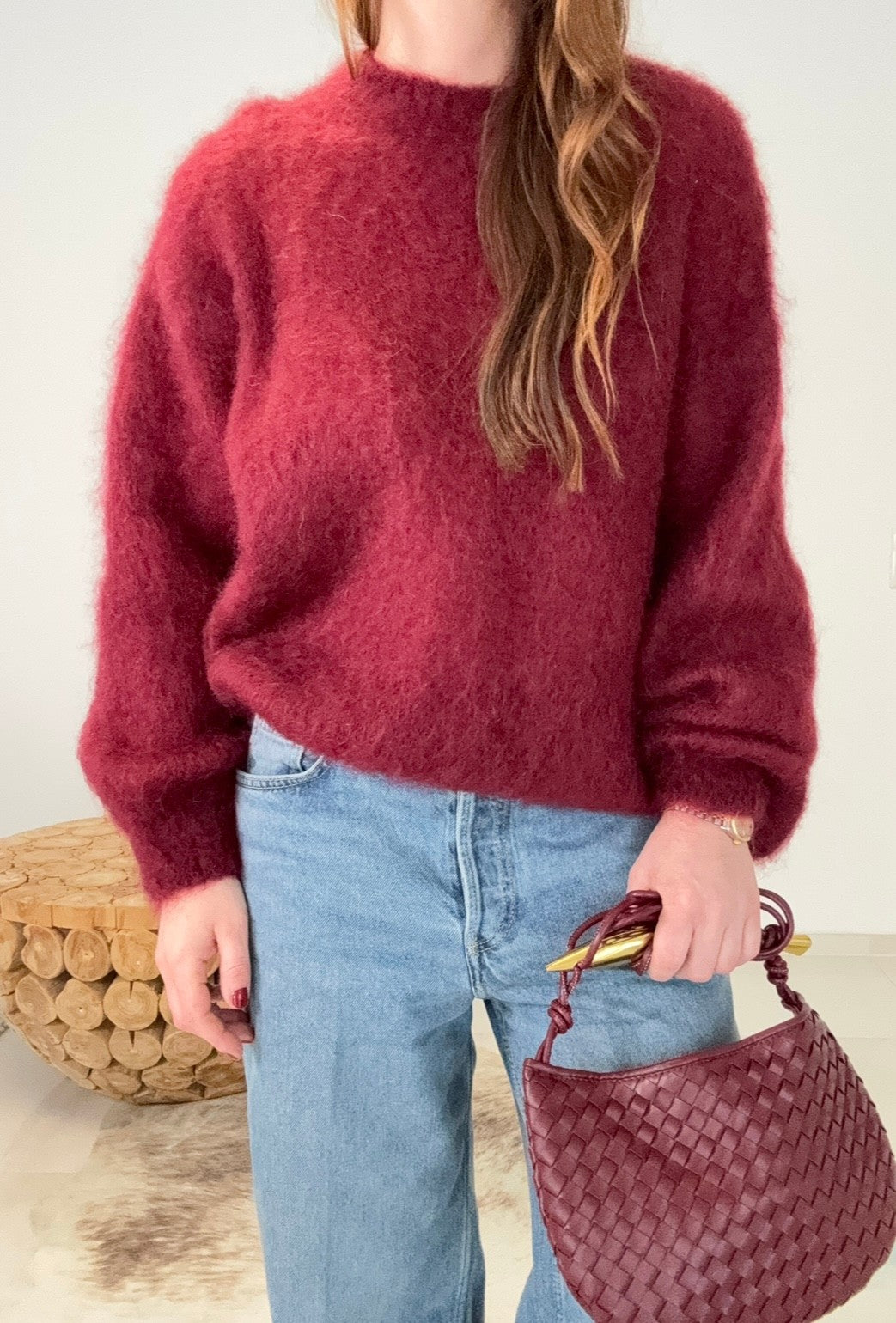 Moahir-Pullover - Burgunder