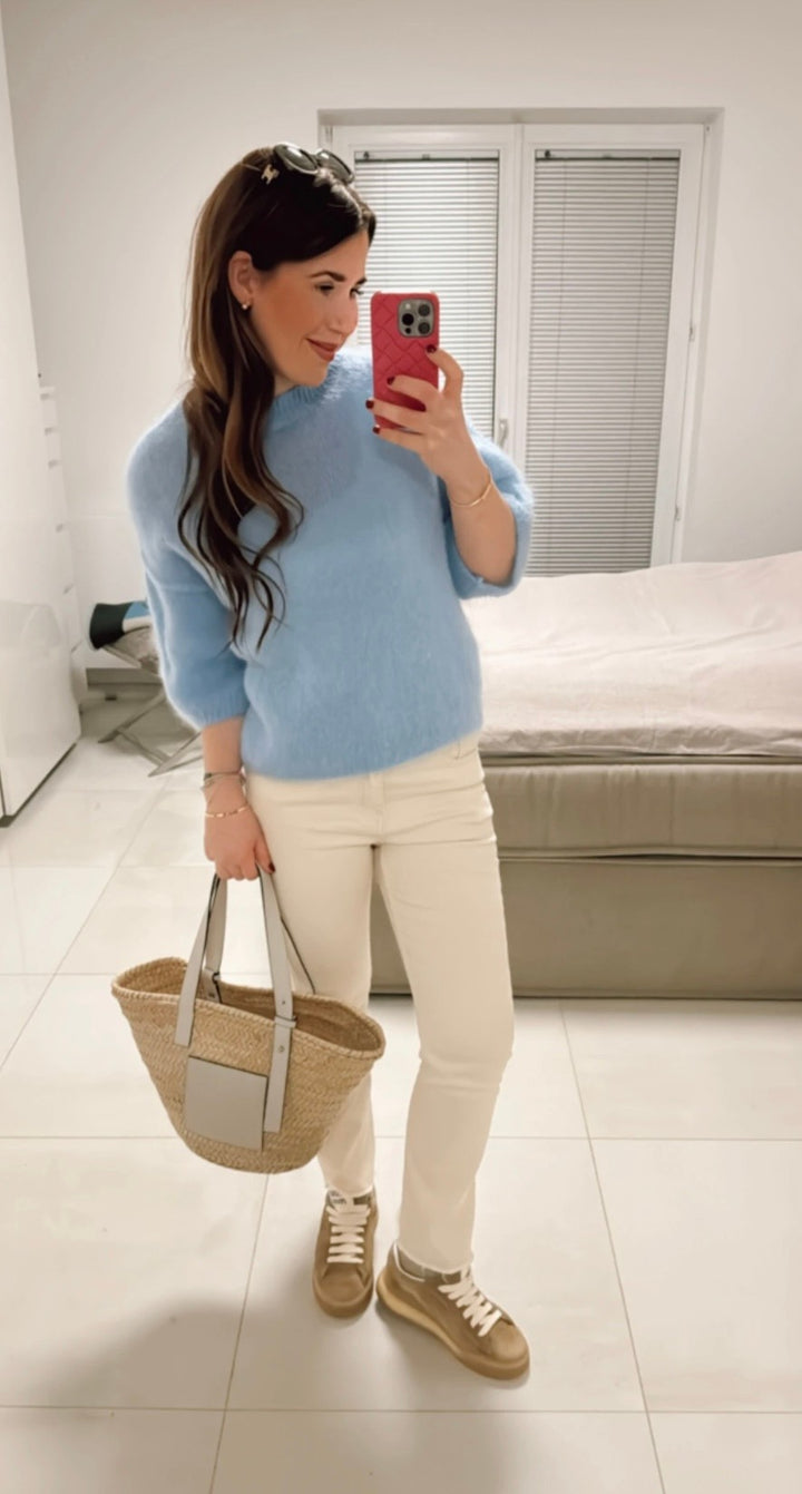 Mohair-Shirt - Hellblau