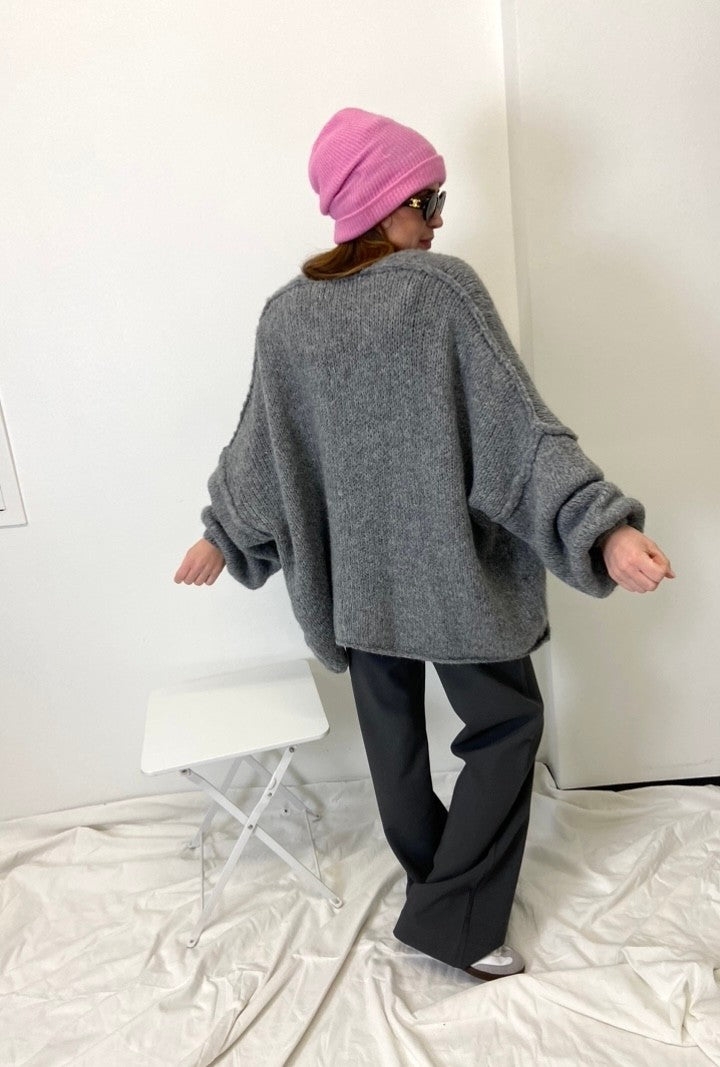 Strickjacke - Grau