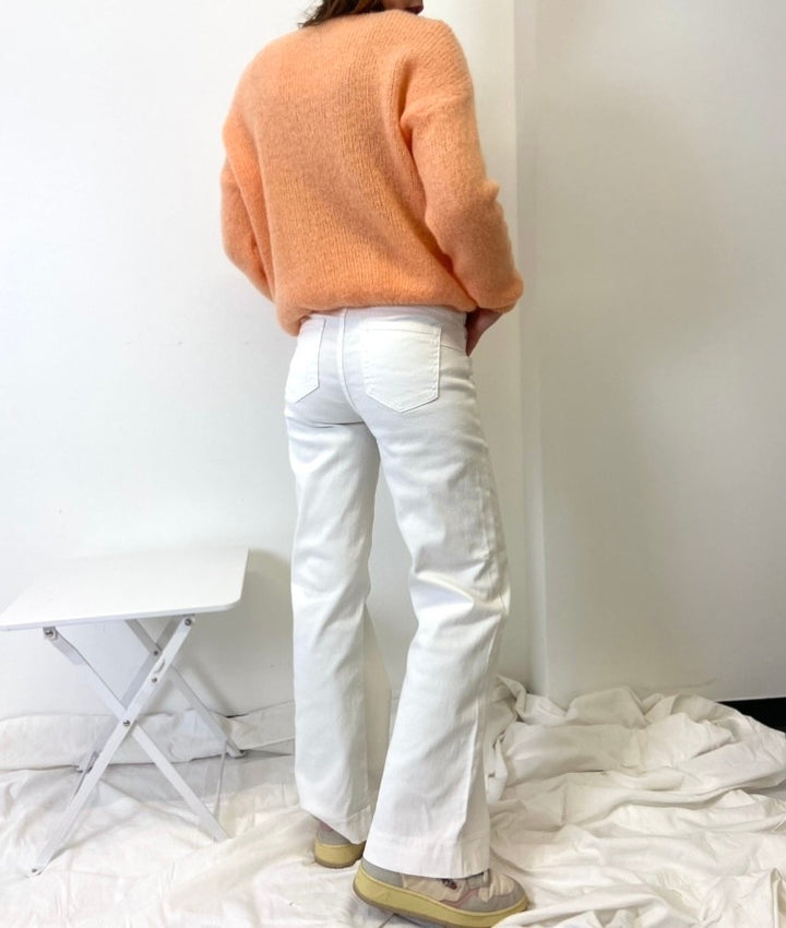 Wide Leg Jeans - Weiß