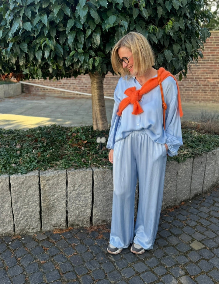 Bluse - Hellblau