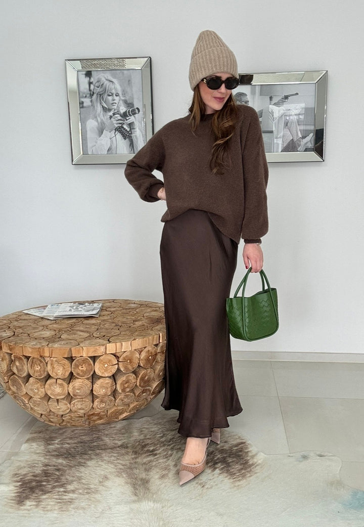 Baby-Alpaka Pullover - Schoko