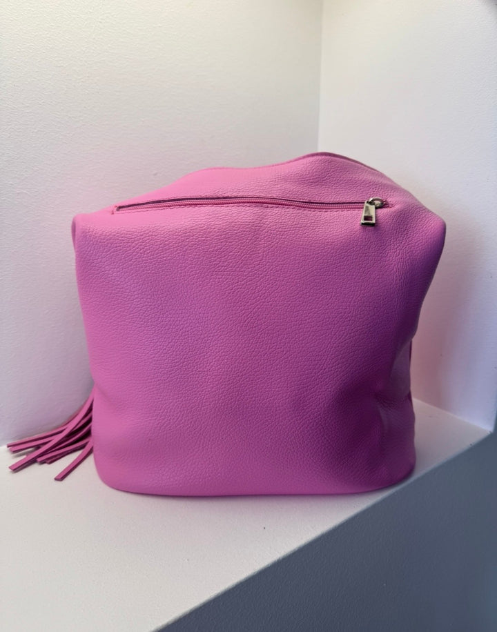 Tasche aus Leder - Pink