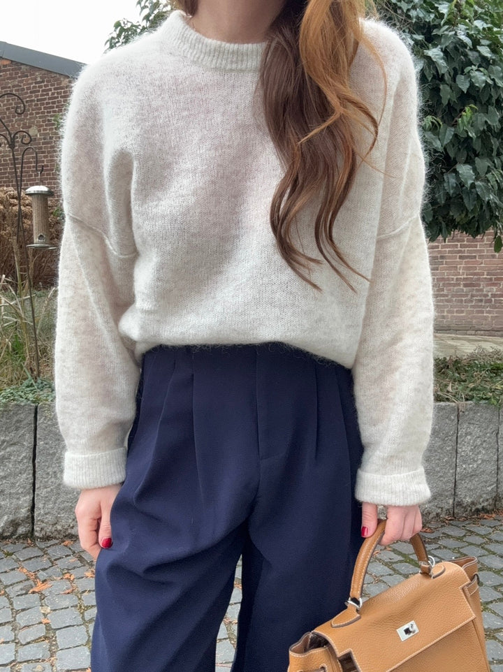 Weite Stoffhose - Navy