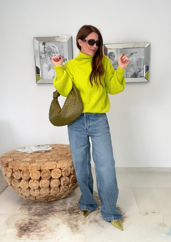 Turtleneckpullover - Lime