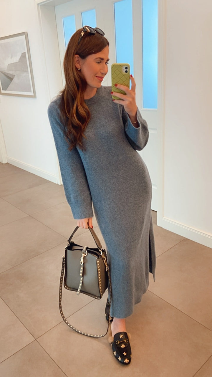 Strickkleid - Grau