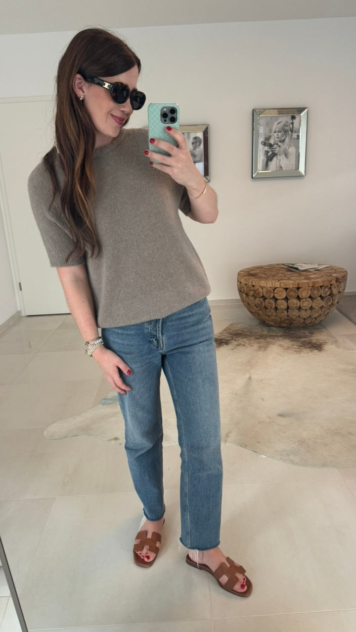 Baby-Alpaka-Shirt - Taupe