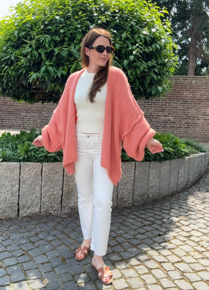 Strickjacke - Lachs