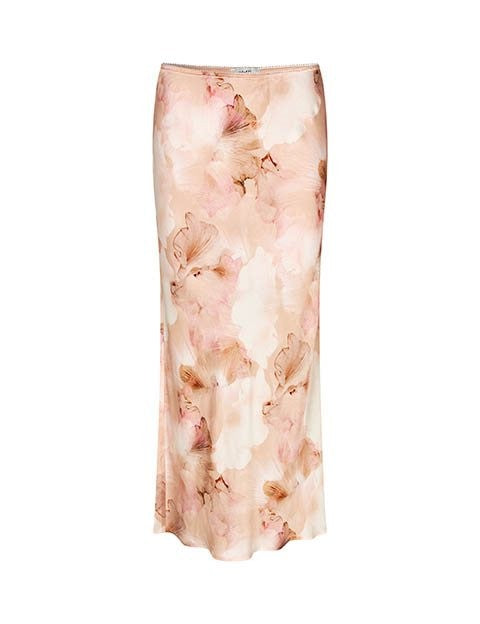 Maxi-Rock mit Print - Rosa