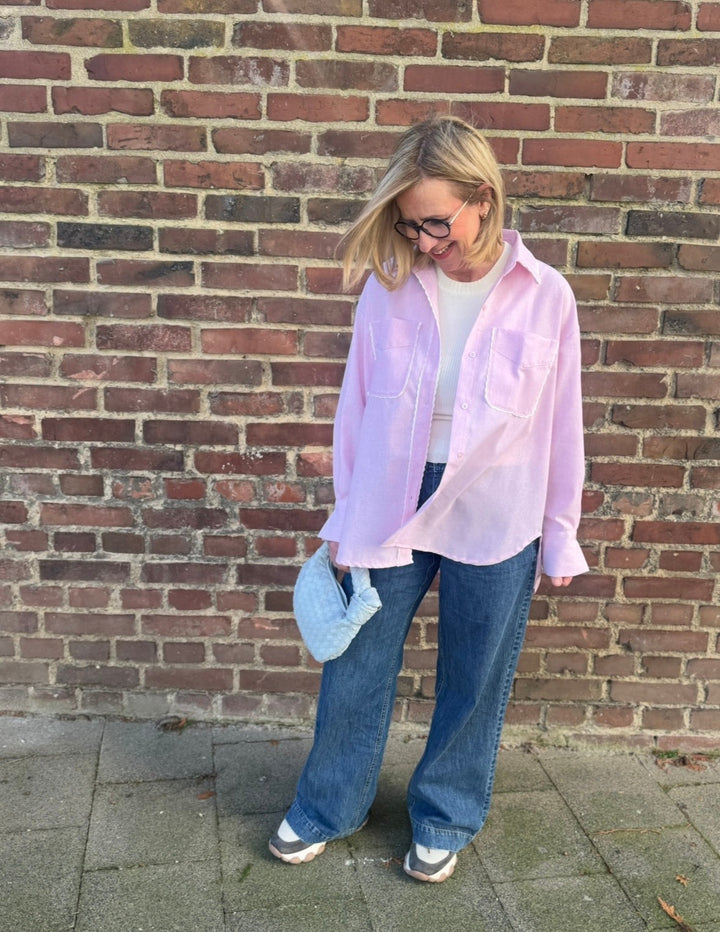 Oversize Bluse - Rosa