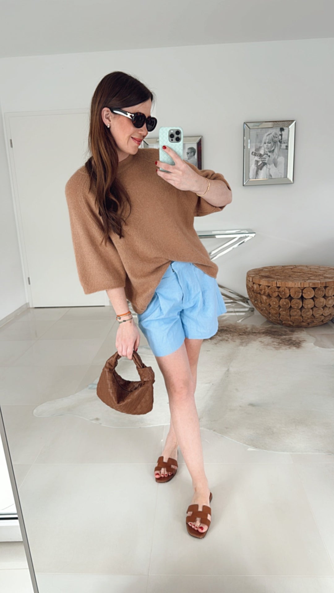 Strickshirt mit Baby-Alpaka- Camel