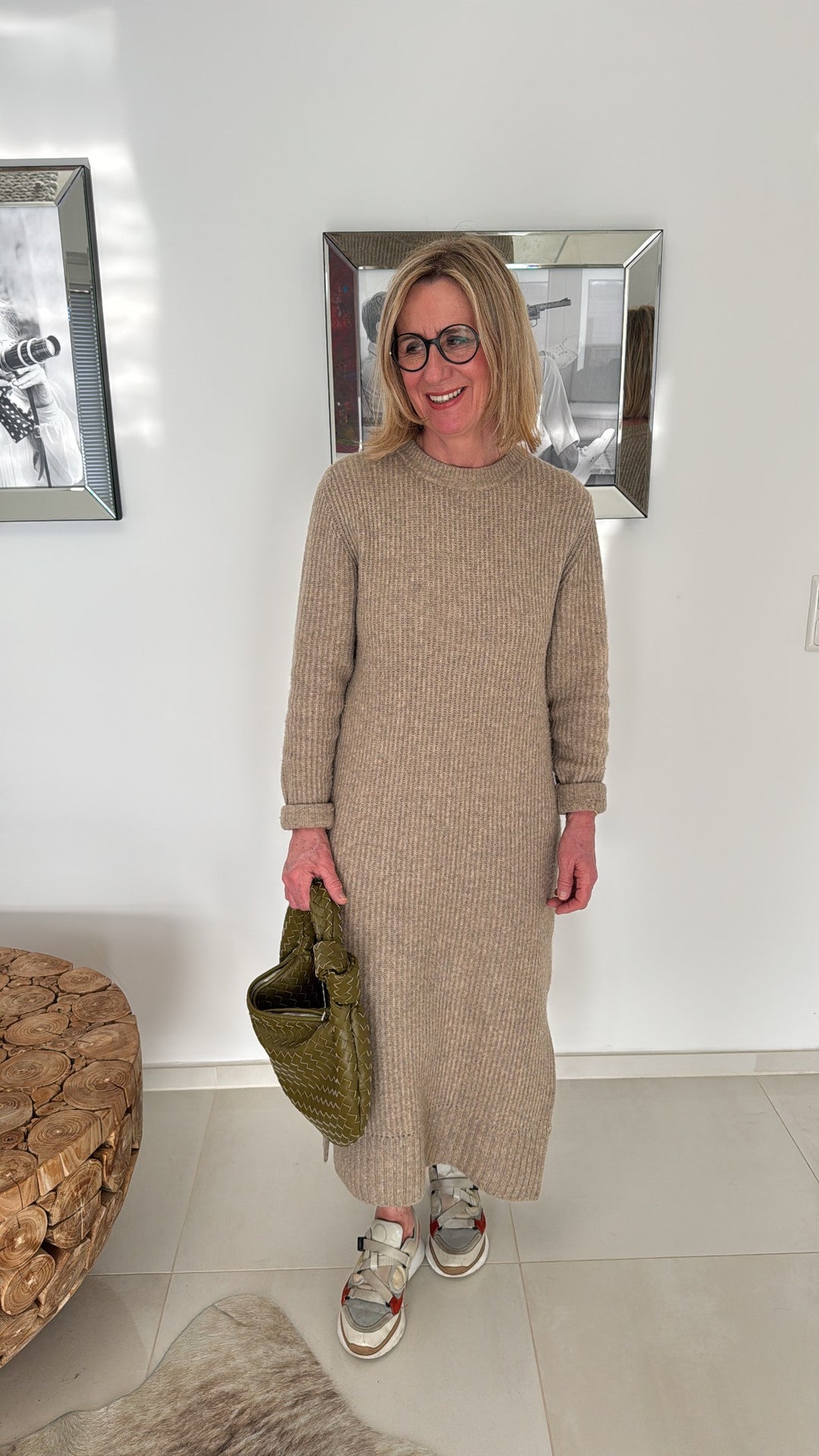 Strickkleid - Beige