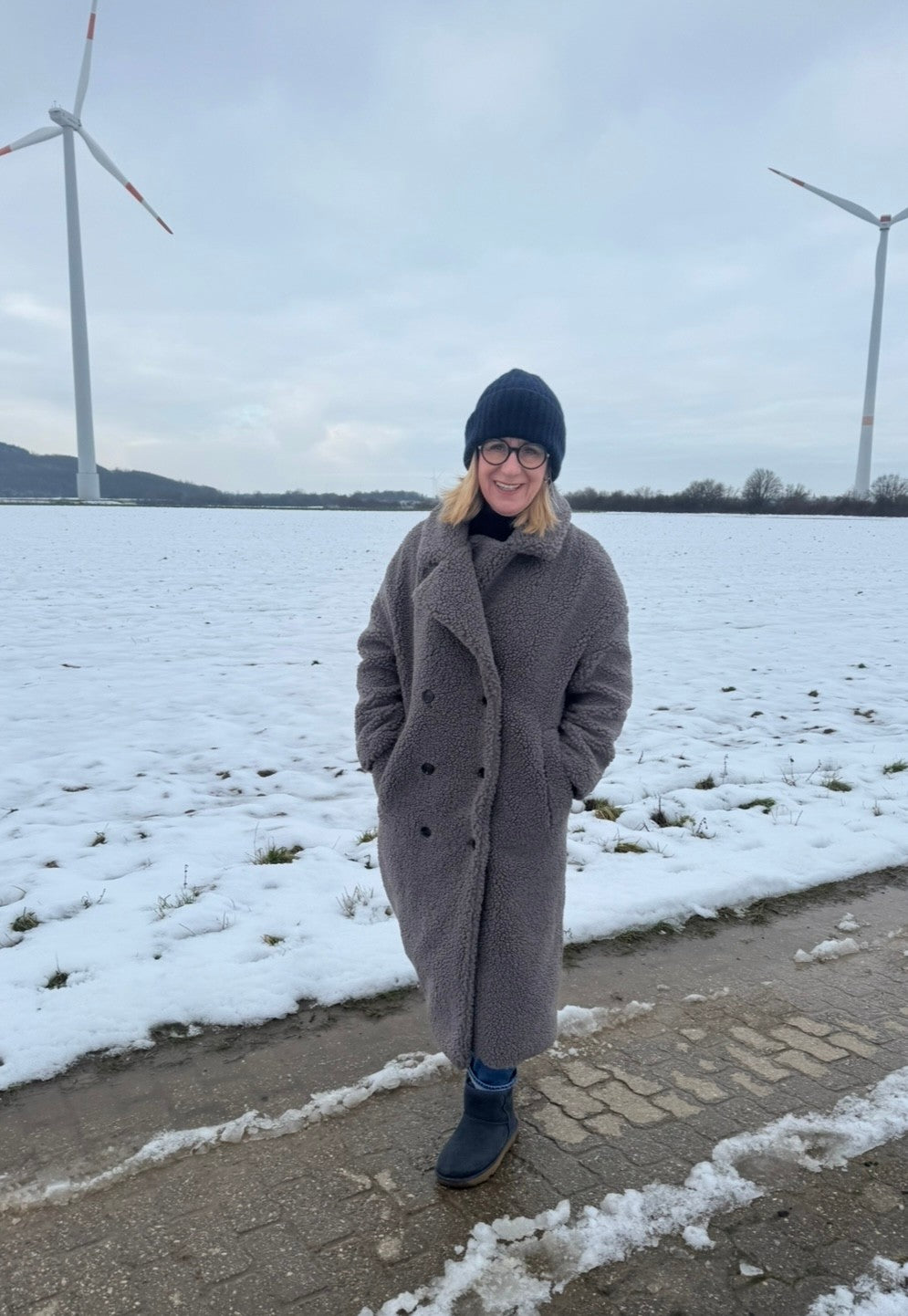 100% Kaschmir Mütze - Navy