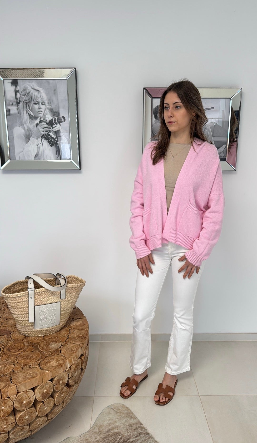 Cardigan  mit Taschen - Rose