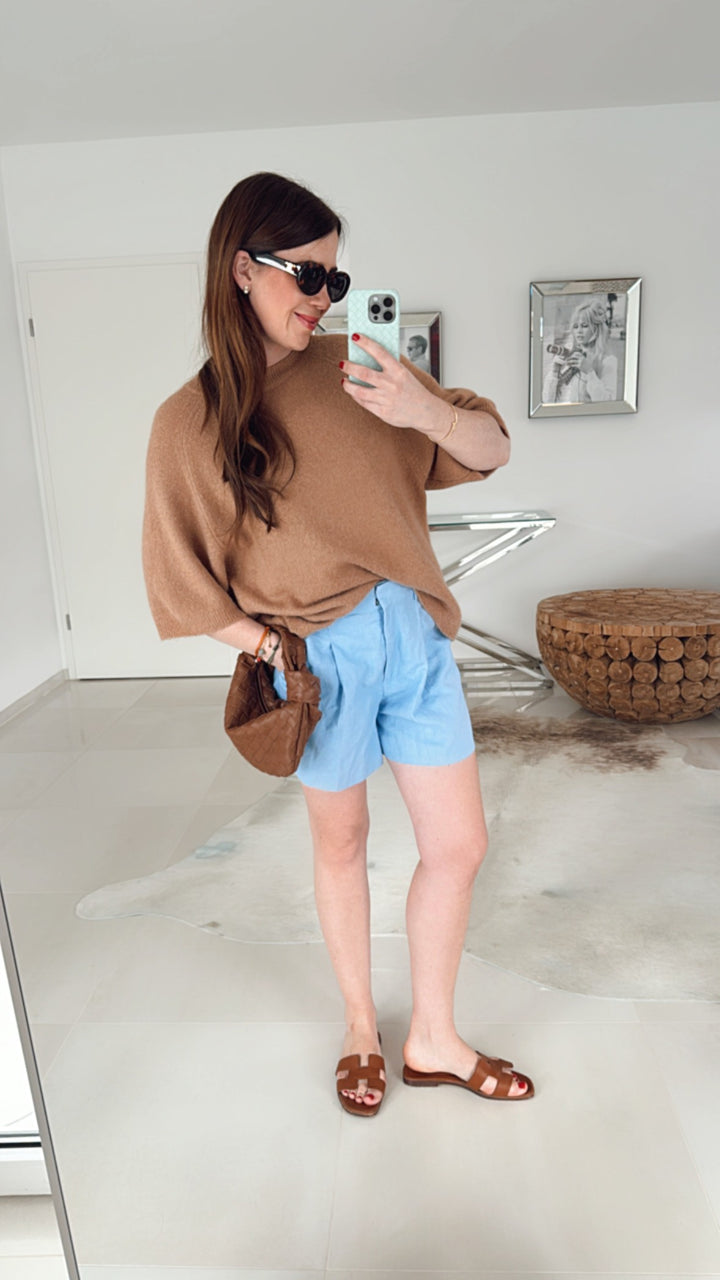 Strickshirt mit Baby-Alpaka- Camel
