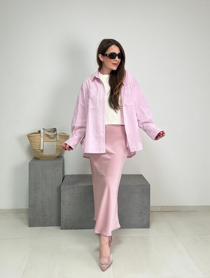 Oversize Bluse - Rosa