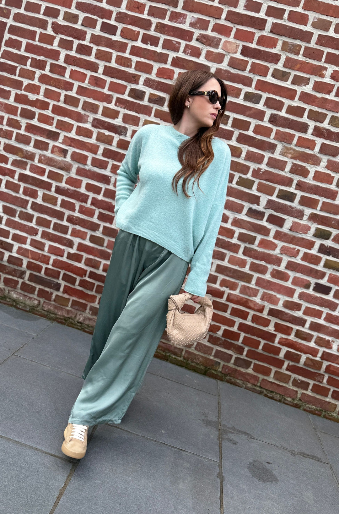 Satinhose - Salbei