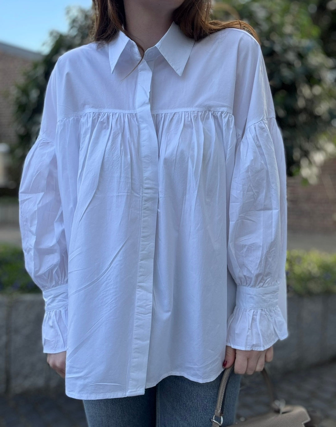 Verspielte Bluse - Weiß
