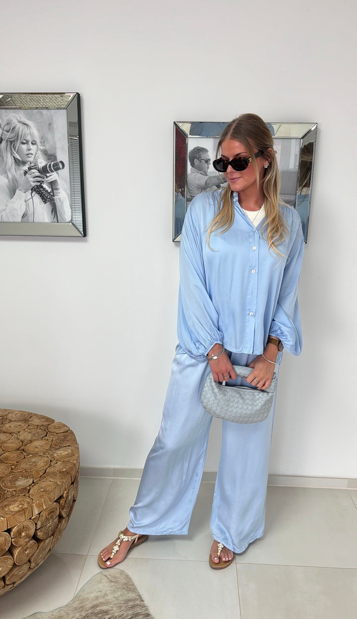Bluse - Hellblau