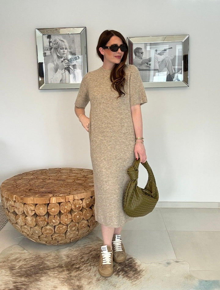 Strickkleid - Beige