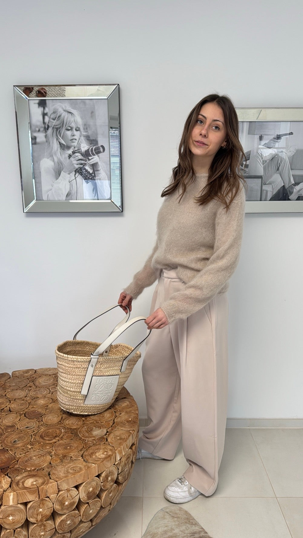 Stoffhose - Beige