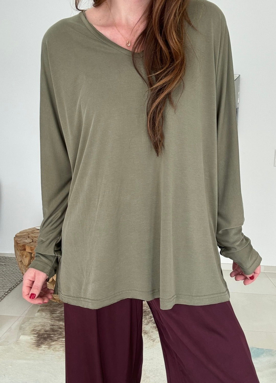 Shirt langarm - Khaki