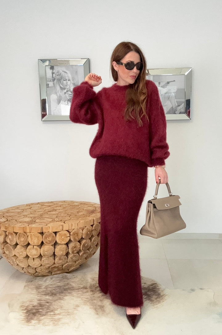 Moahir-Pullover - Burgunder