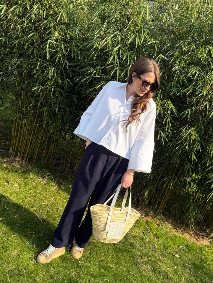Bluse mit weitem Arm - Weiß