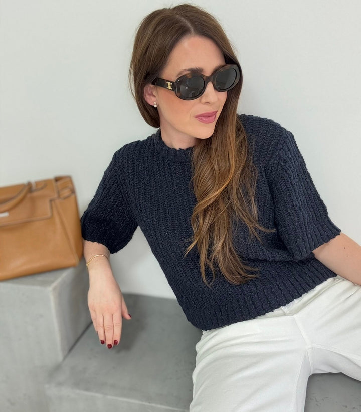 Strickshirt - Navy
