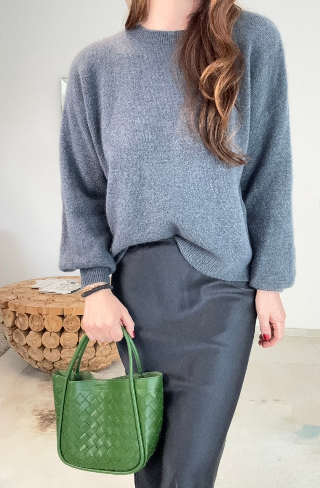 Baby-Alpaka-Pullover - Grau
