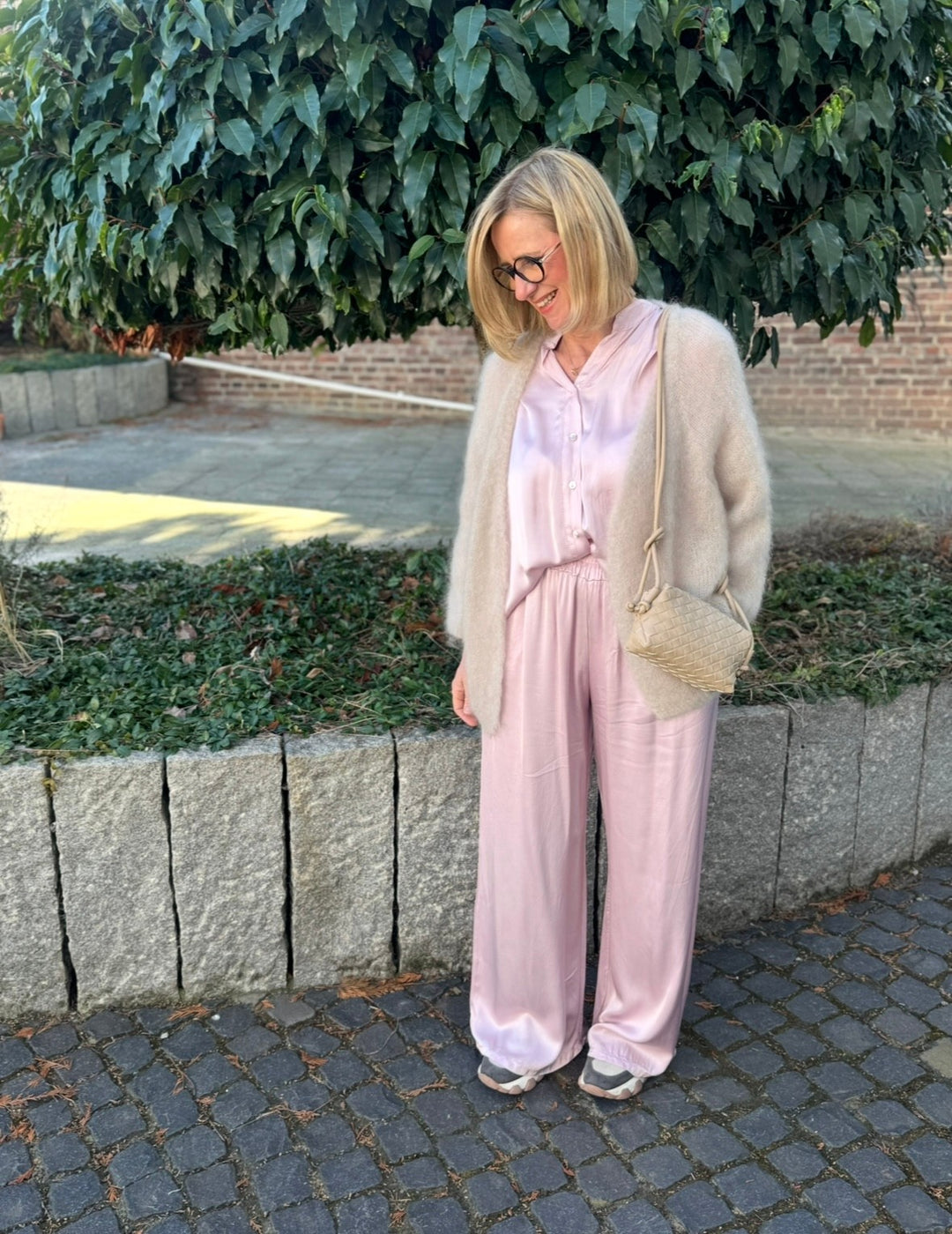 Satinhose - Rose