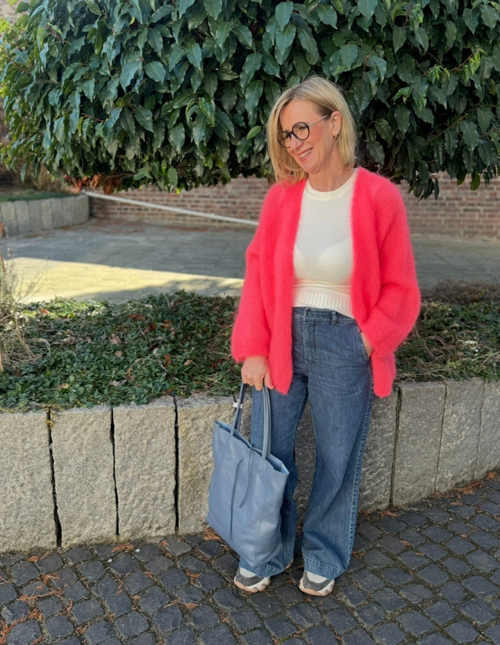 Mohair Cardigan - Neon