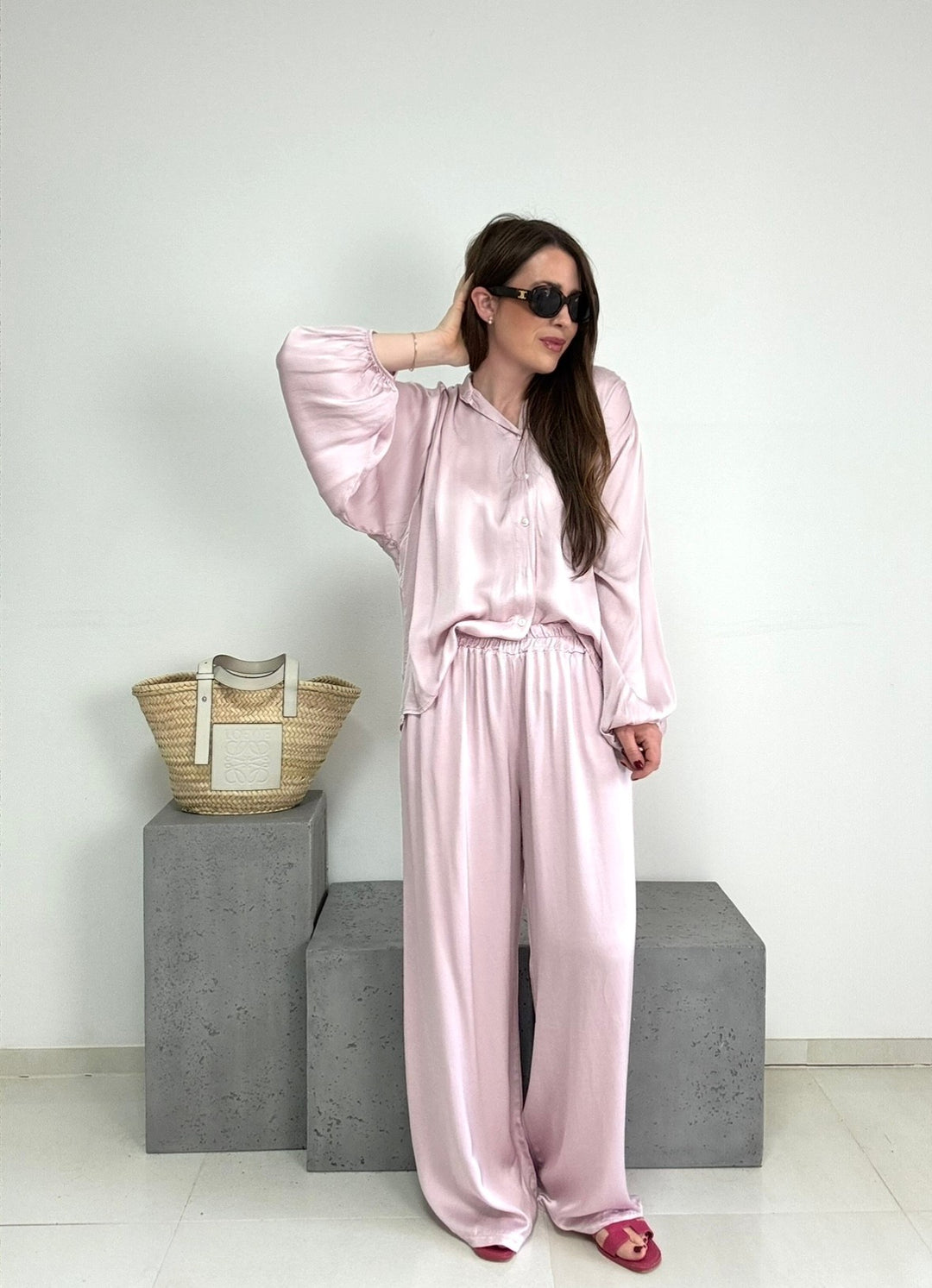 Satinhose - Rose