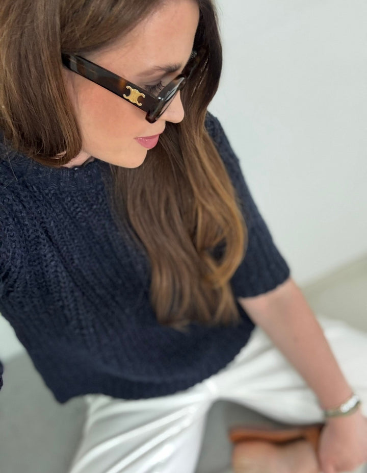 Strickshirt - Navy