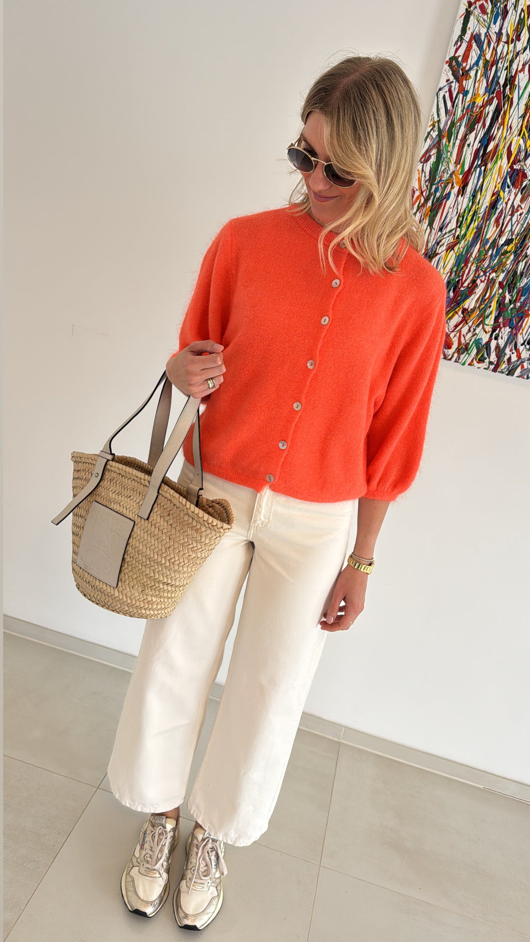 Angora Cardigan - Orange