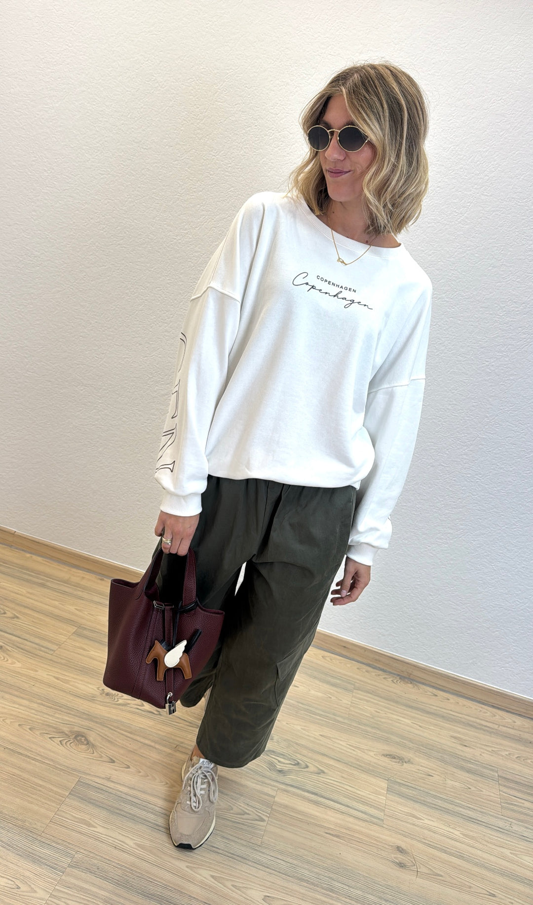 Sweater mit Aufschrift - Weiß