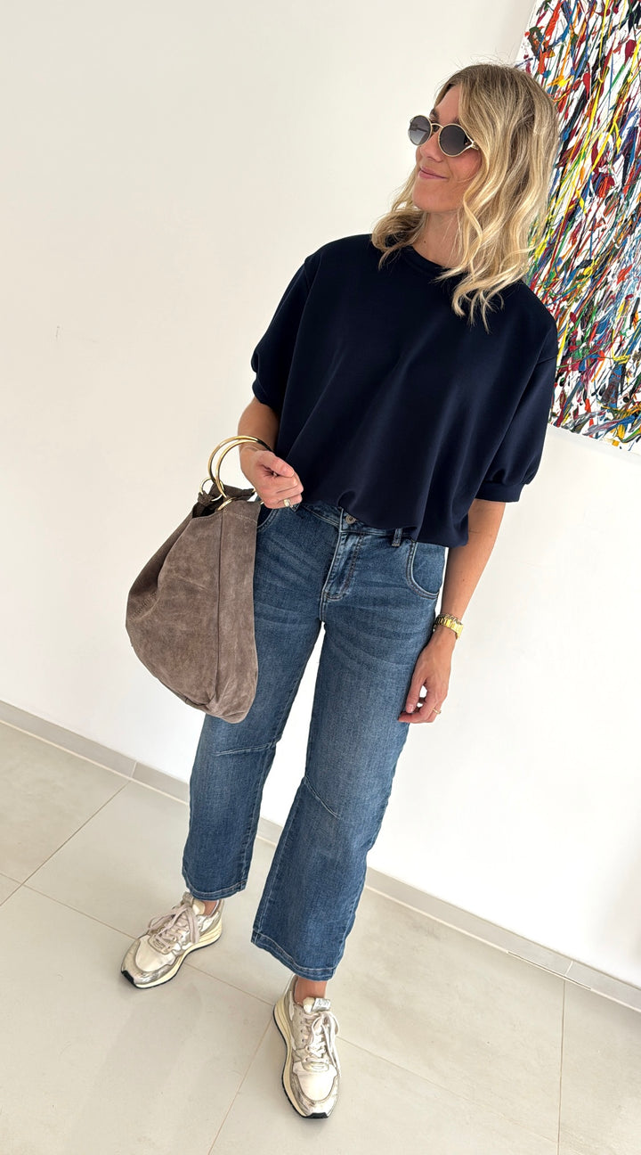 Barrel-Jeans - Blau