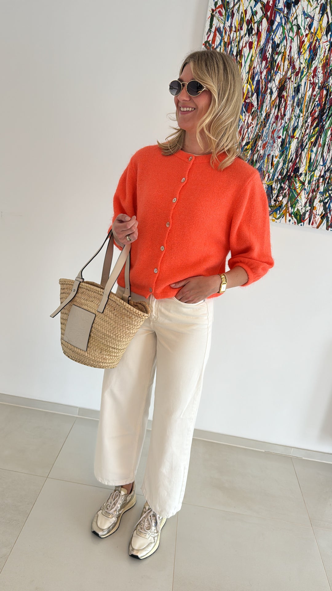Angora Cardigan - Orange