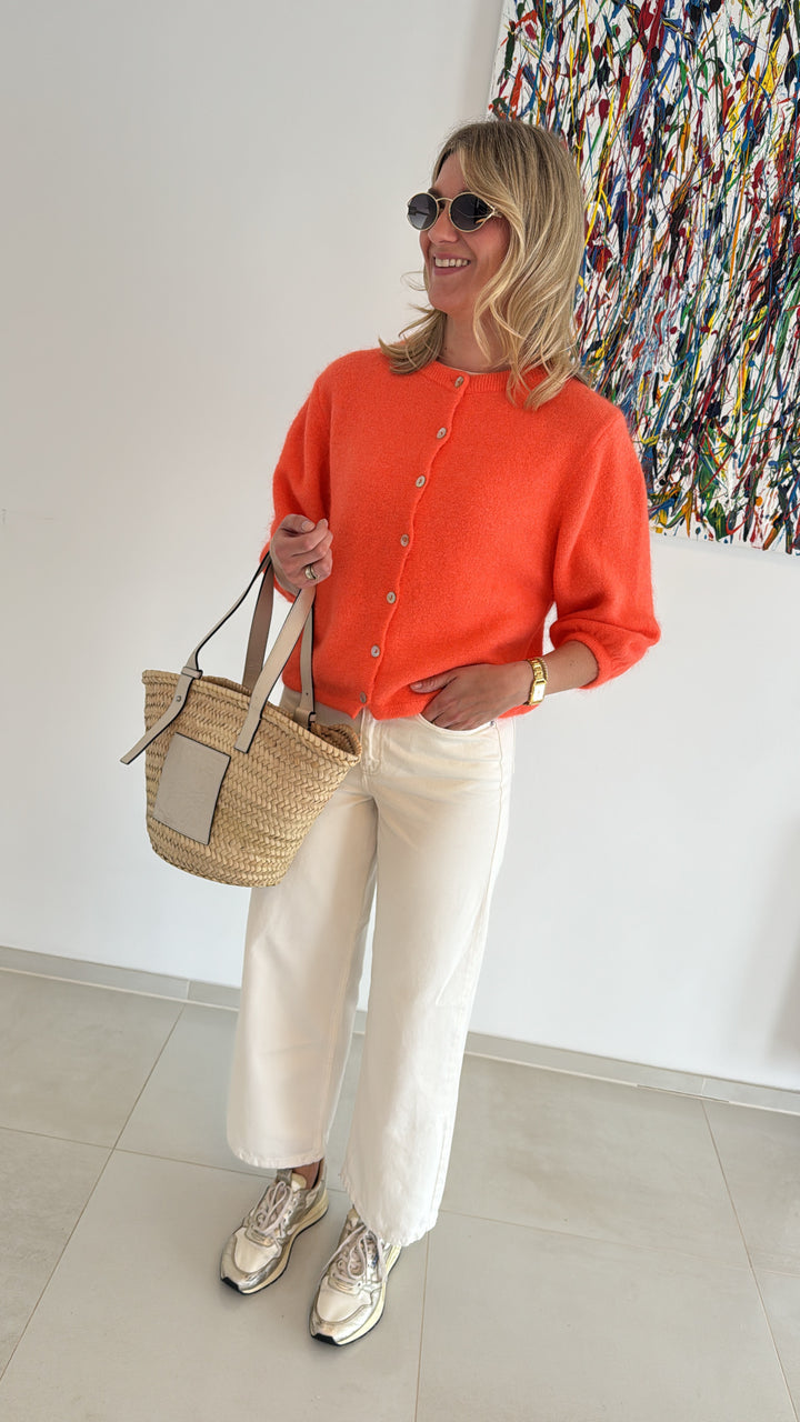 Angora Cardigan - Orange