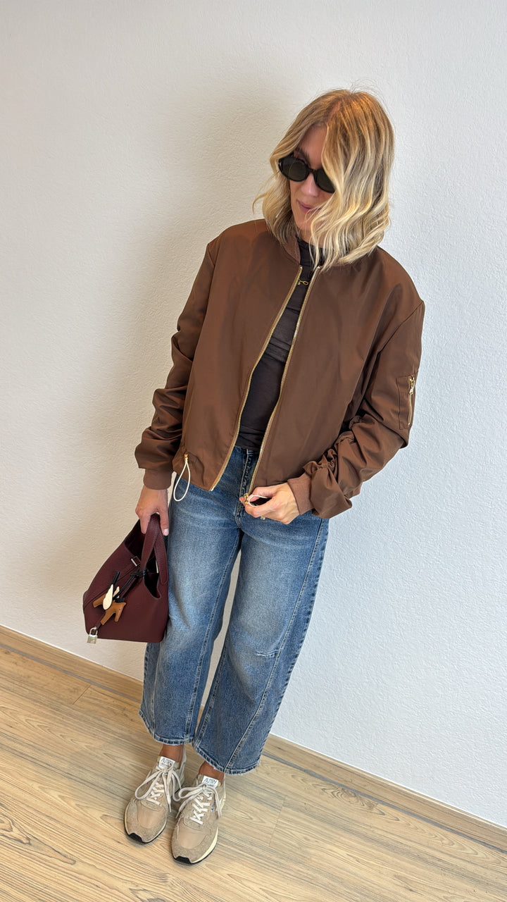Blousonjacke - Braun (mit Gold)