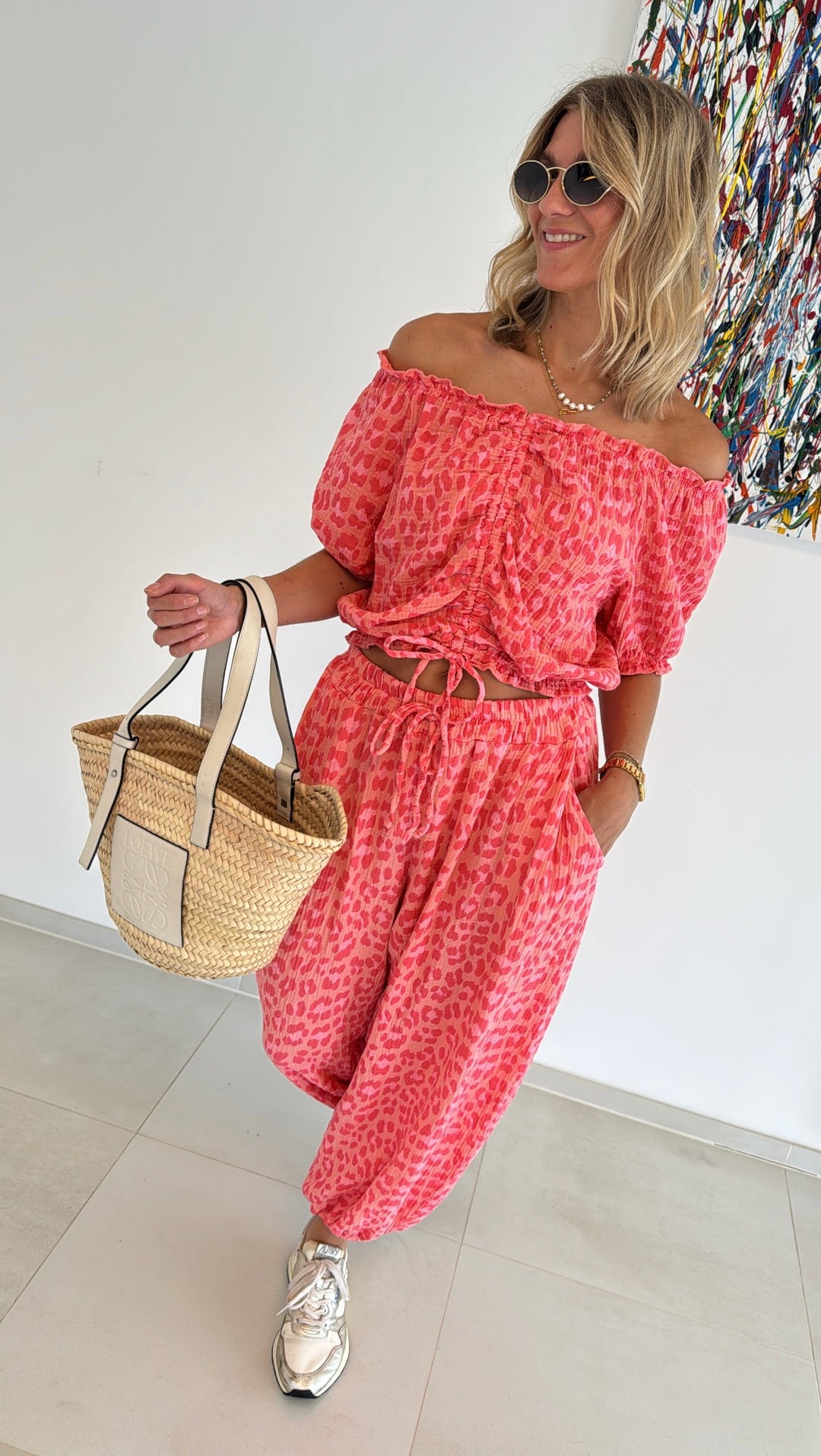 Musselinbluse mit Print