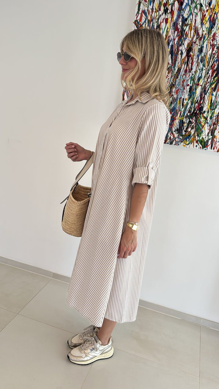 Blusenkleid - Beige