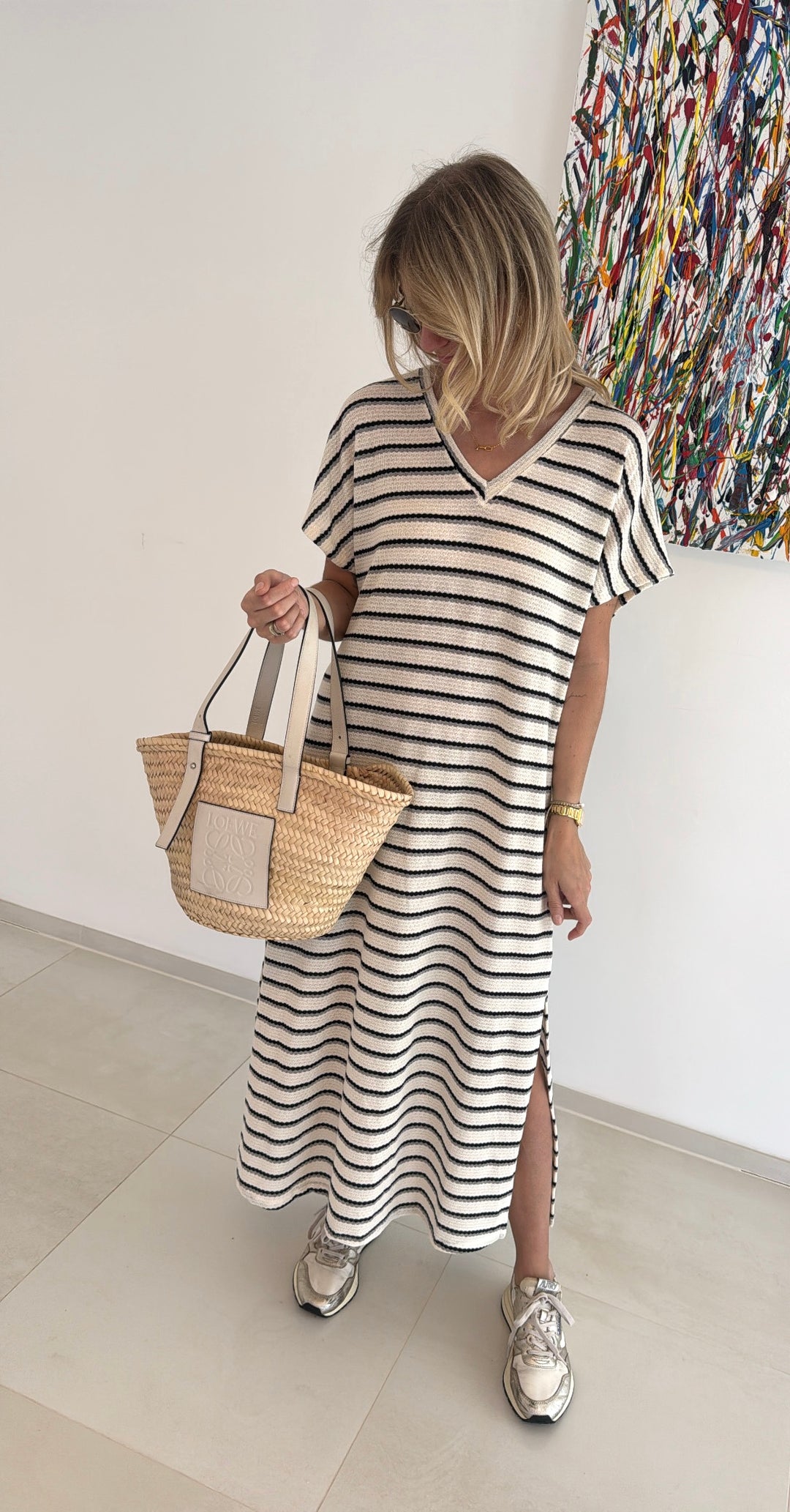 Strickkleid - Schwarz