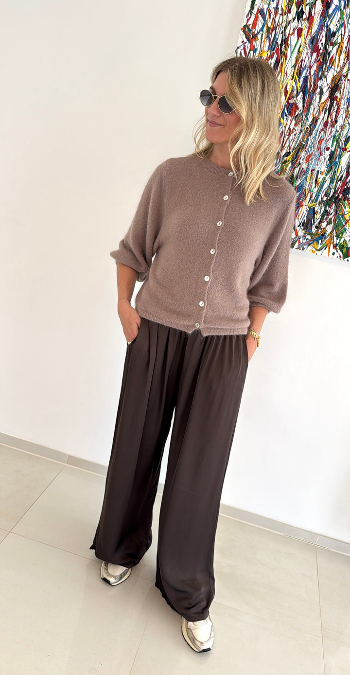 Angora-Cardigan - Taupe