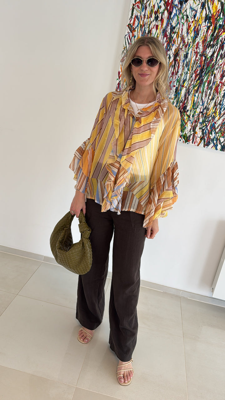 Verspielte Bluse - Gelb