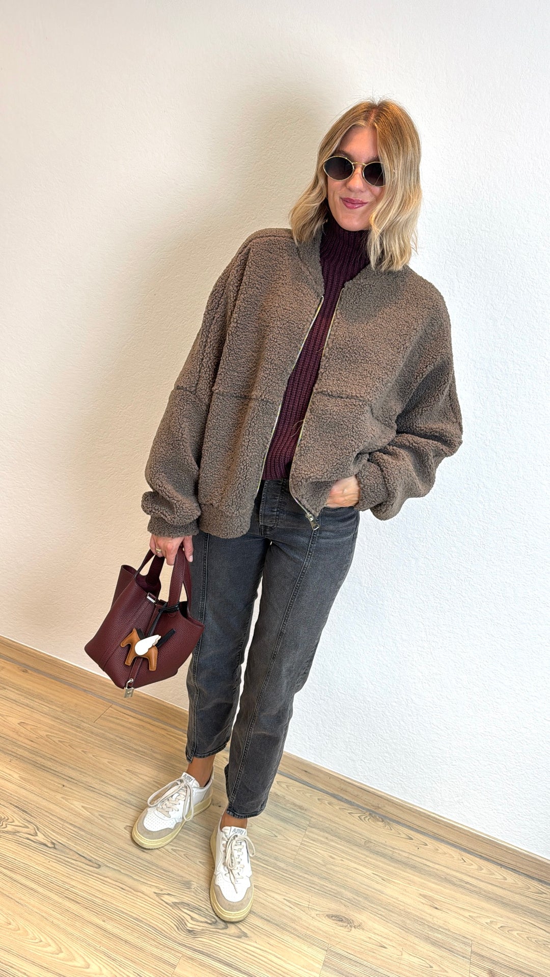 Teddyjacke - Taupe