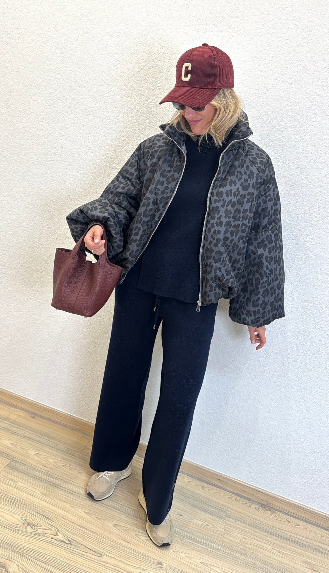 Jacke mit Print - Dunkelblau