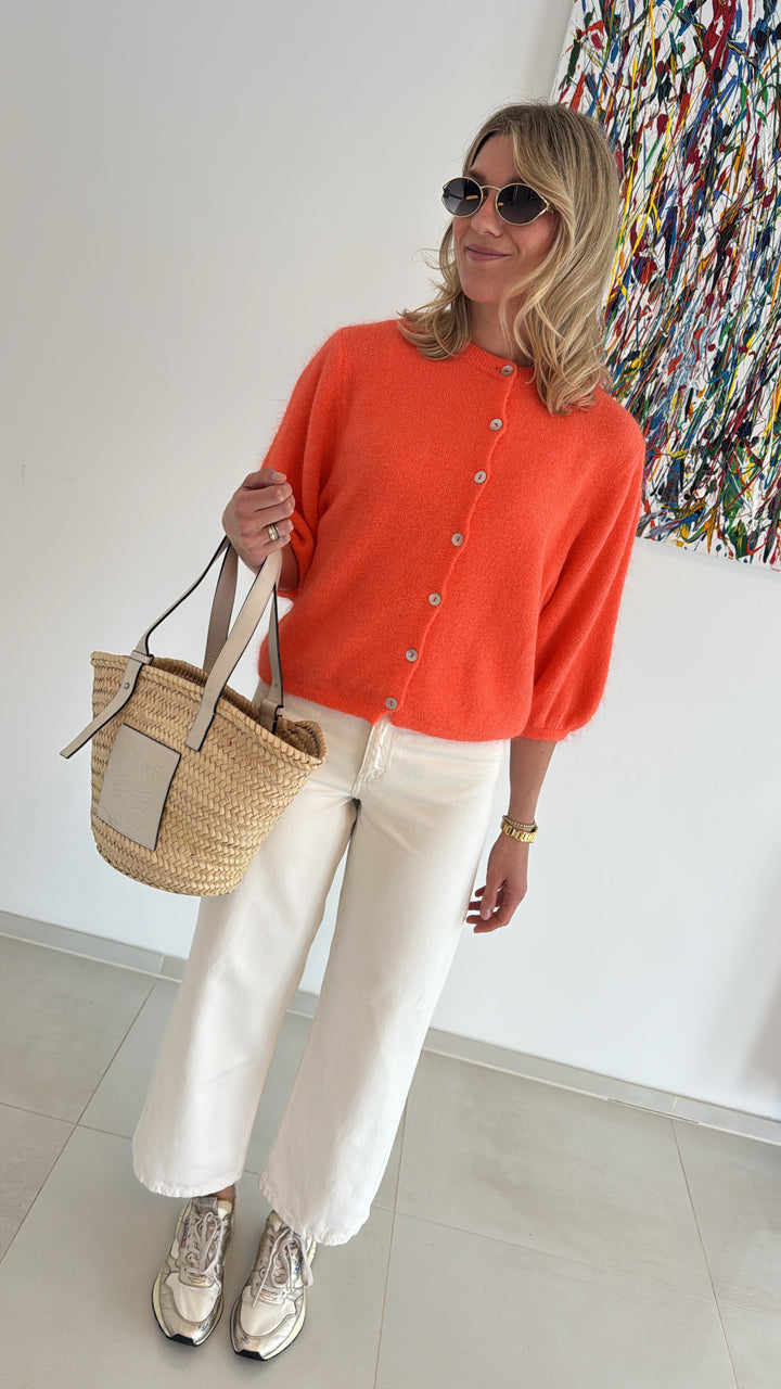 Angora Cardigan - Orange