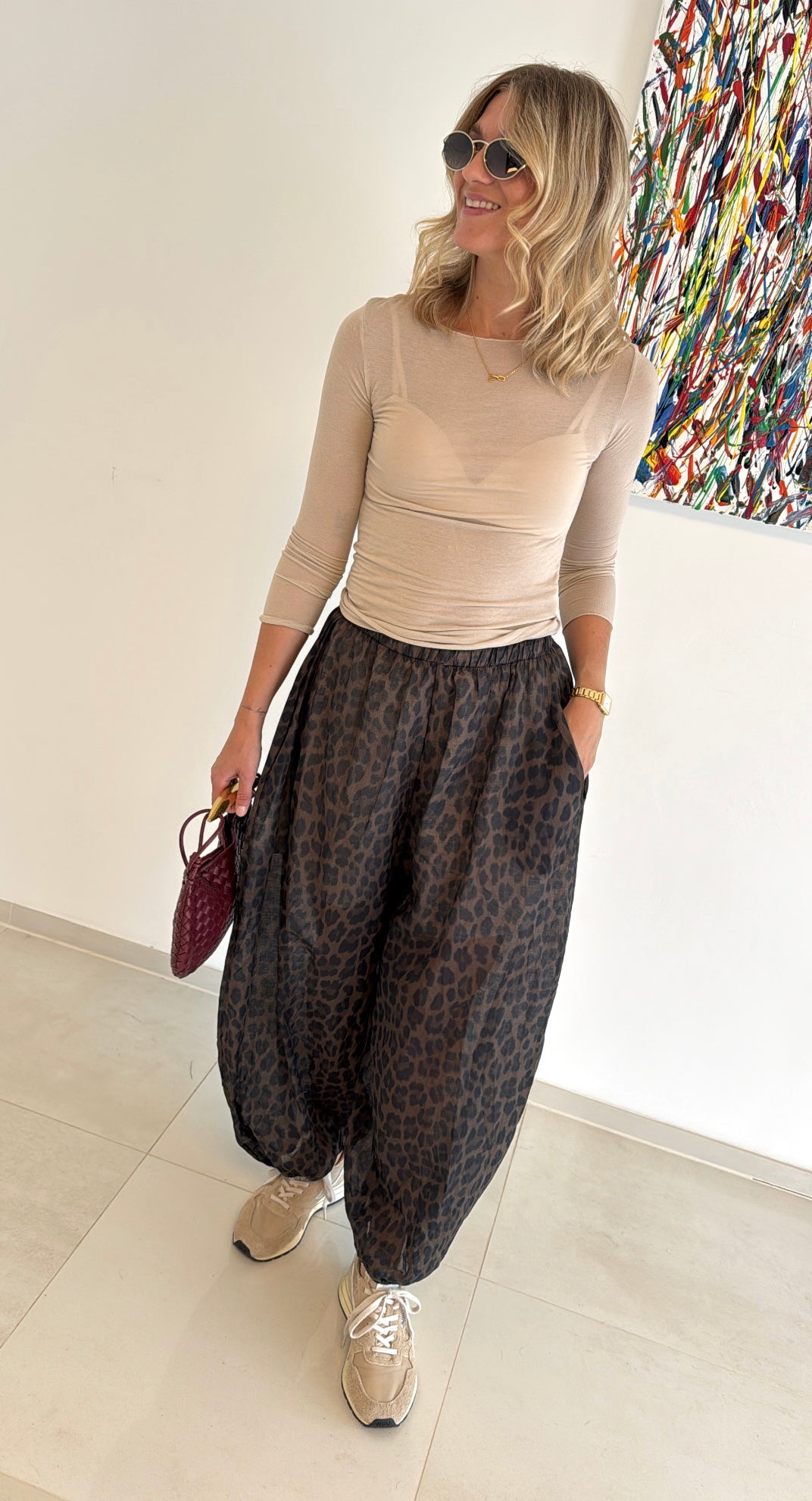 Hose aus Baumwolle mit Print
